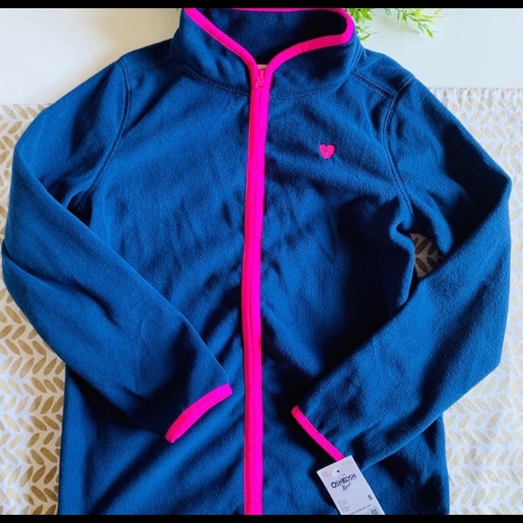OshKosh Girls Zip Up Fleece — NWT Size 8 - Picture 1 of 2